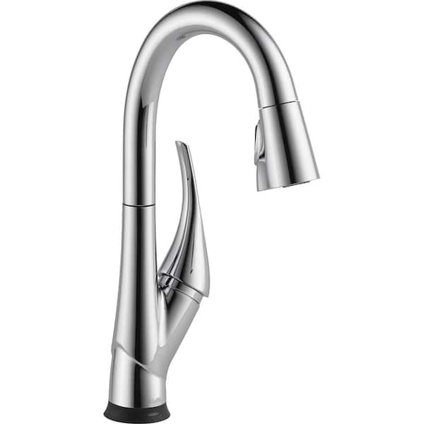 Delta Esque Single-Handle Bar Faucet with Pull-Down Sprayer and Touch2O Technology in Chrome