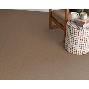 Desert Springs - Taupe - Brown 13.2 ft. 33.94 oz. Wool Pattern Installed Carpet