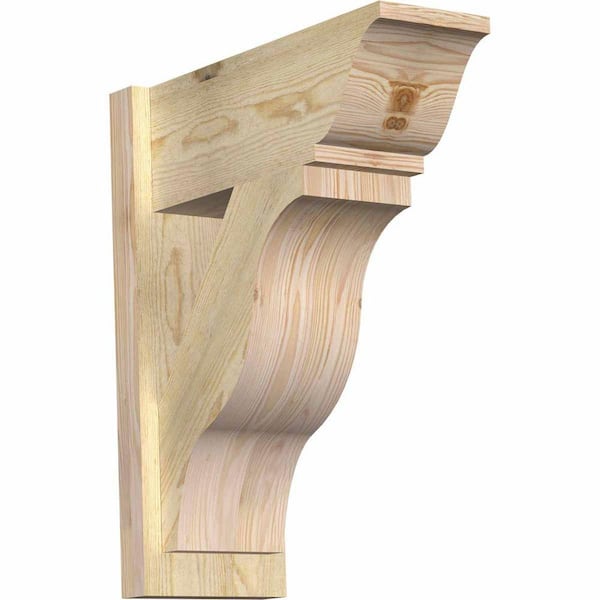 Ekena Millwork 8 in. x 24 in. x 20 in. Douglas Fir Fuston Traditional Rough Sawn Outlooker