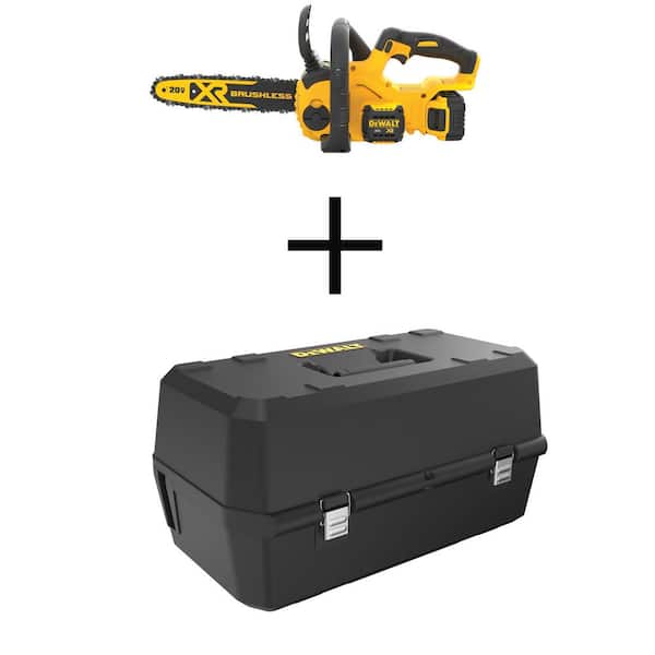 DEWALT 20V MAX 12in. Brushless Battery Powered Chainsaw Kit with (1) 5Ah Battery, Charger & Case