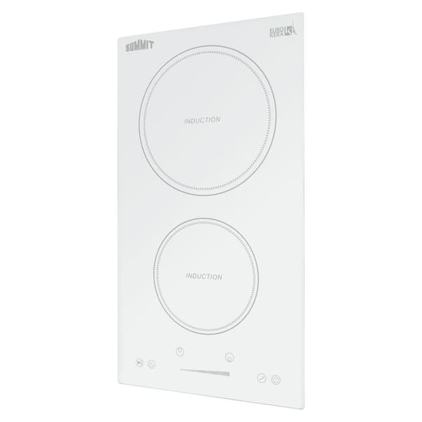 Summit Appliance 12 in. Electric Induction Cooktop in White with 2