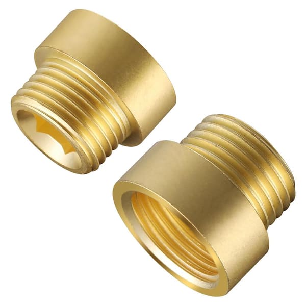 2 Pack 20 mm Length G1/2 Male to Female Brass Pipe Fittings for Extending Shower Heads and Plumbing Tubs