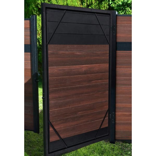 Veranda 5 ft. x 6 ft. Euro Style Adjustable Aluminum Metal Fence Gate Frame Kit