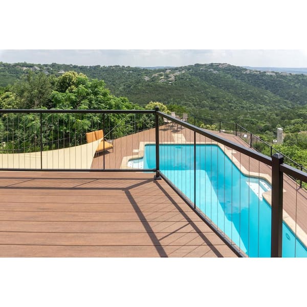 FORTRESS Fe26 Horizontal Cable Rail Black Sand Vertical I-Support