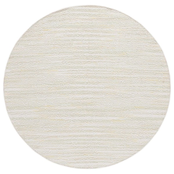 Renewal 6 ft. x 6 ft. Light Green/Ivory Abstract Striped Round Area Rug
