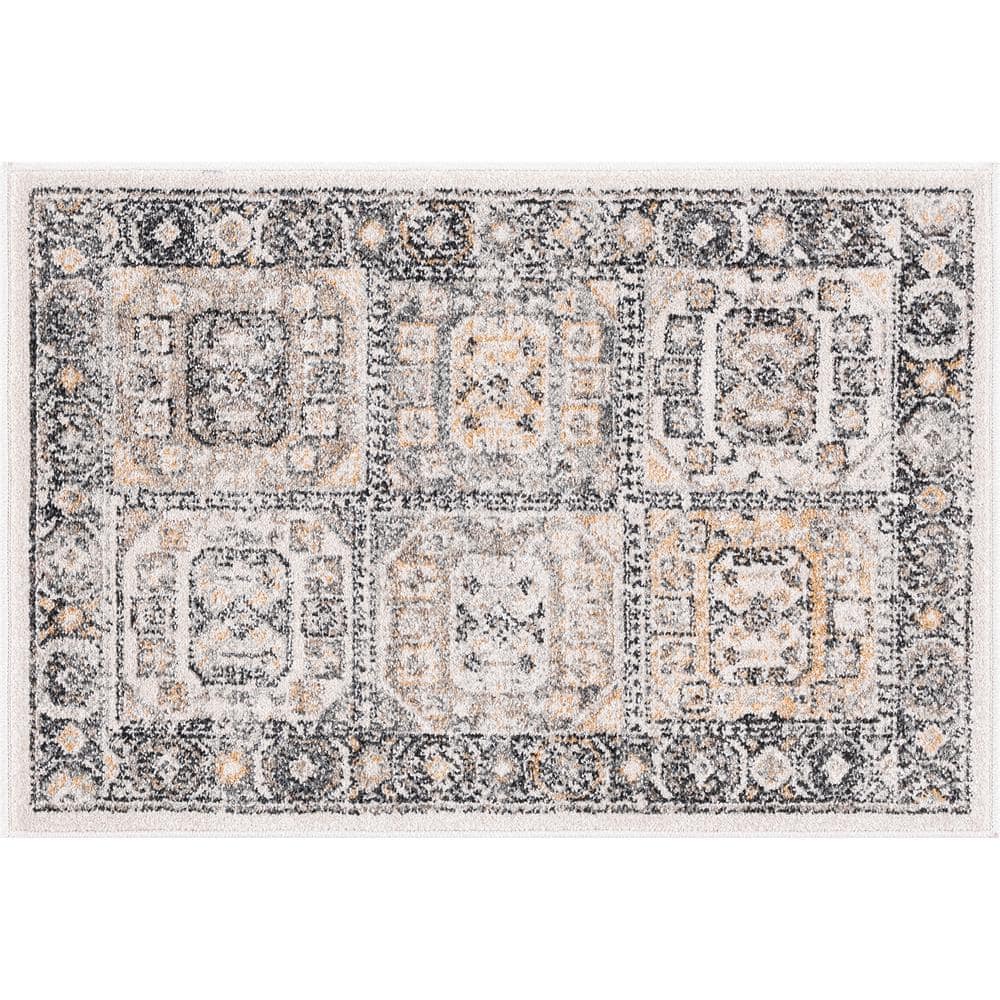 Magic Traditional Cream and Gray 2 ft. x 3 ft. Oriental Indoor Area Rug price history on PriceWatchPro