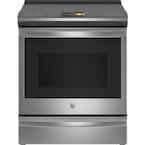 Profile 30 in. 5.3 cu. ft. Smart Slide-In Induction Range with Self-Cleaning Convection Oven in Stainless Steel