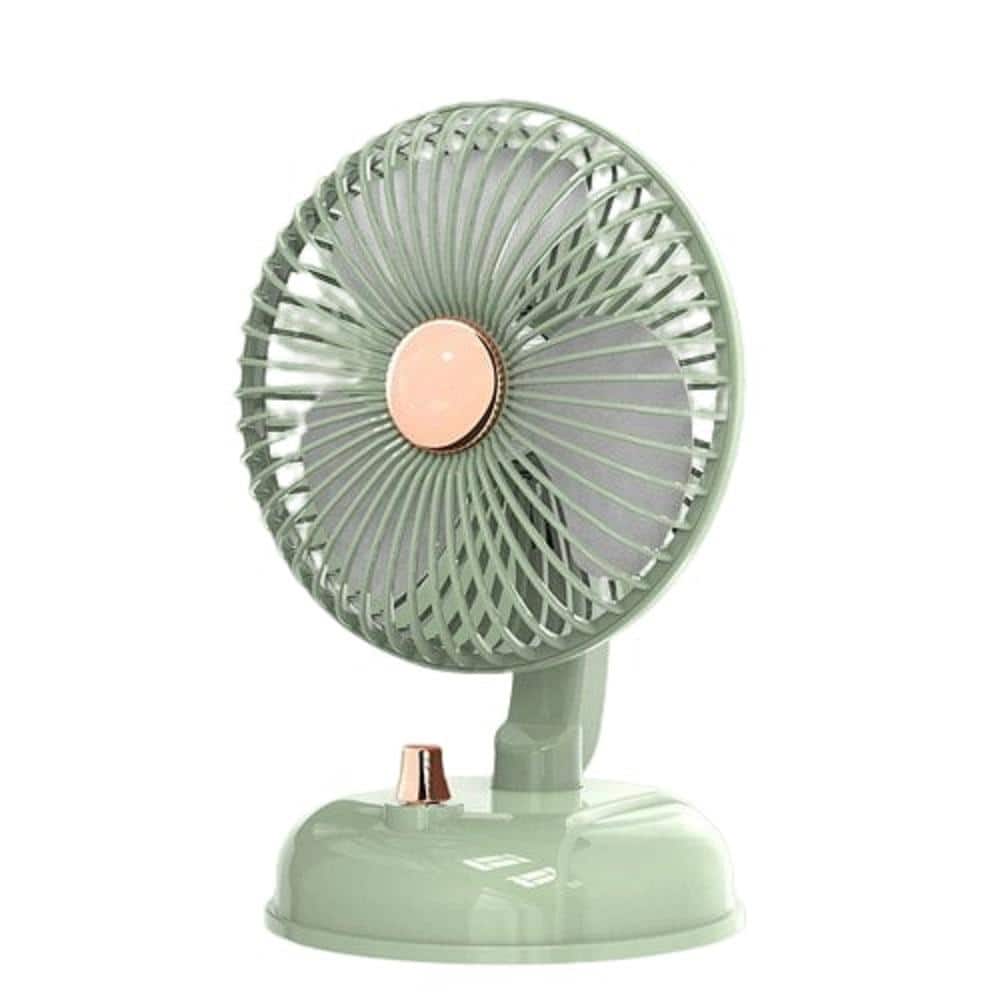 Retro Shaking Mini Portable Micro-USB Powered 6 in. 1 Fan speeds Desk Fan i