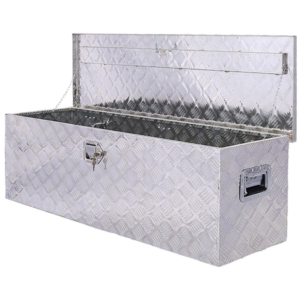 KING CHAO FOO 30" Lx15 Wx15 H Aluminum Tool Box, Heavy Duty Truck Bed Toolboxes With 2 PCS Keys, Upgraded Widest Tool Box Used For Truck