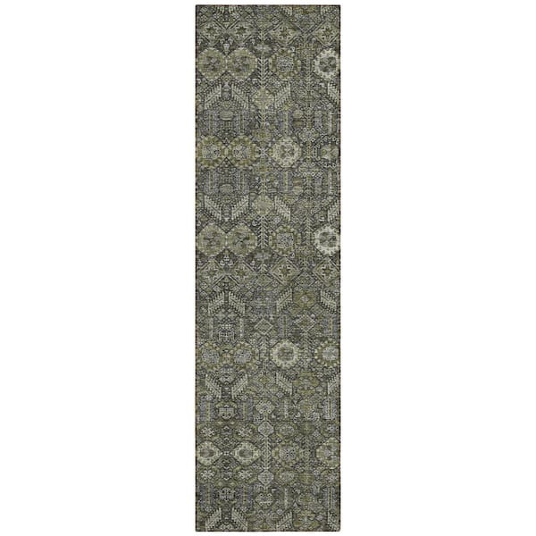 Addison Rugs Chantille ACN574 Taupe 2 ft. 3 in. x 7 ft. 6 in. Machine Washable Indoor/Outdoor Geometric Runner Rug