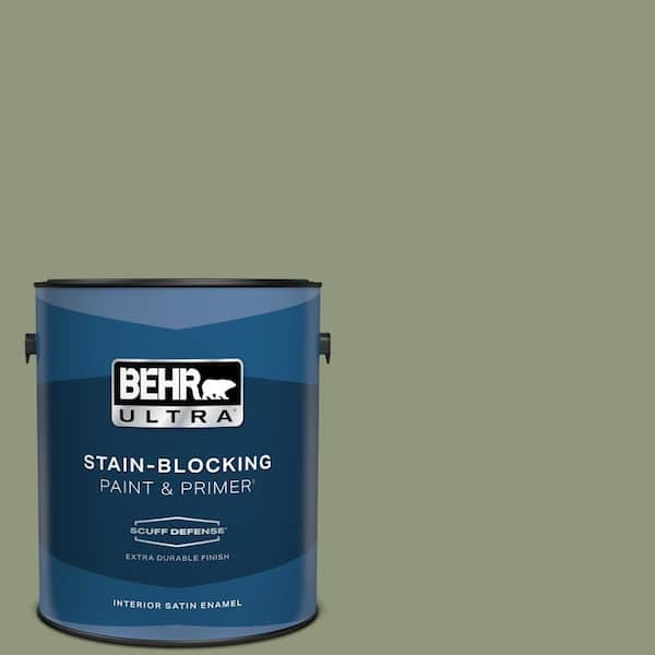 BEHR ULTRA 1 gal. #ECC-63-1 Autumn Sage Extra Durable Satin Enamel Interior Paint & Primer