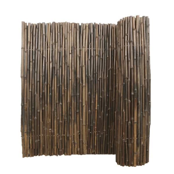 94.5 in. L x 48 in. W x 1.6 in. H Natural Brown Carbonized Bamboo Fence, Rot and Pest Resistant Renewable Privacy Screen