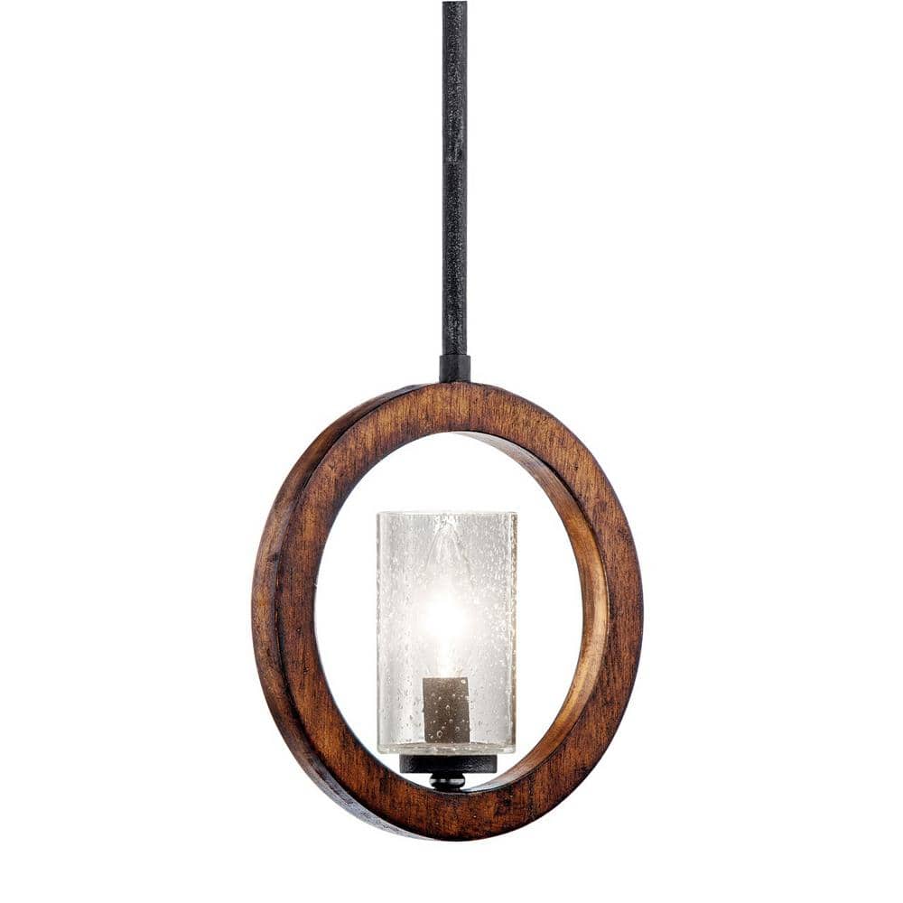 Grand Bank 1-Light Auburn Stain Farmhouse Candlestick Kitchen Convertible Mini Pendant Hanging Light to Wall Light price history on PriceWatchPro