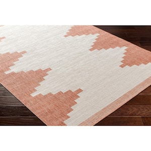 Lageli Orange 8 ft. x 10 ft. Geometric Indoor/Outdoor Area Rug