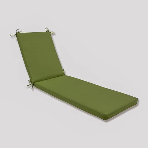Pillow Perfect Solid 23 x 30 Outdoor Chaise Lounge Cushion in Green Forsyth