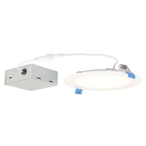 Slim 6 in. 4000K Cool White New Construction and Remodel Recessed Integrated LED Kit for Shallow Ceiling - IC Rated