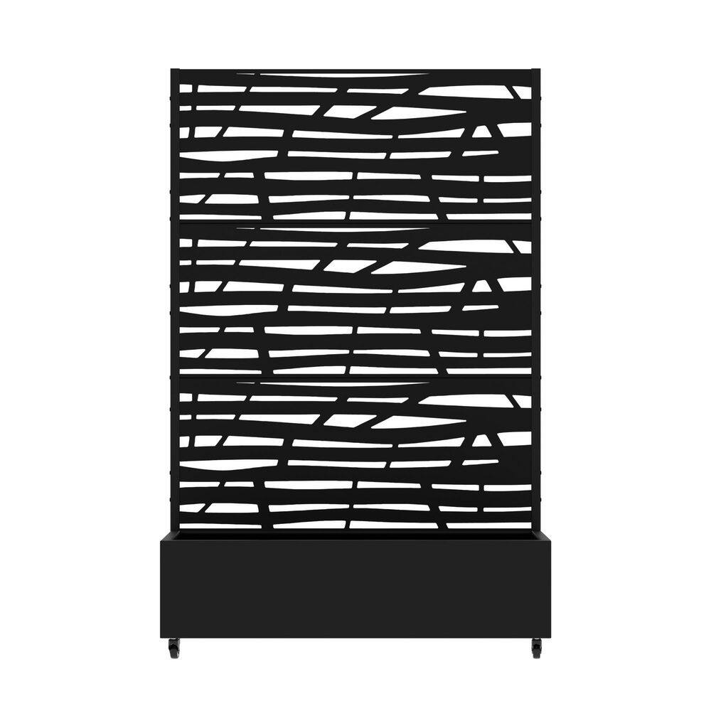 72 in. H x 47 in. W x 16 in. L Metal Black Rectangle Pots and Planter Raised Box with Trellis for Vine Climbing Plants price history on PriceWatchPro