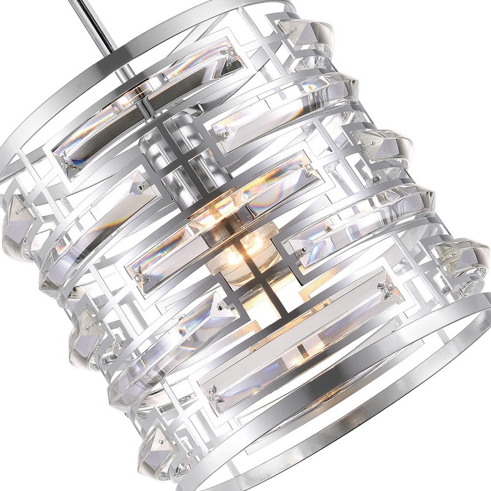 Petia Chrome Mini Drum Shade Pendant Light