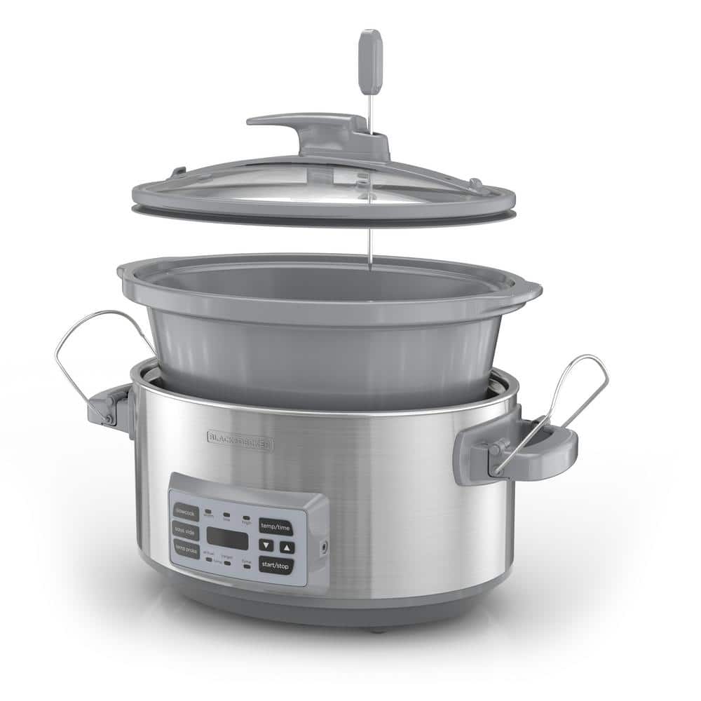 Stainless Steel 7-Quart Digital Slow Cooker with Timer and Display