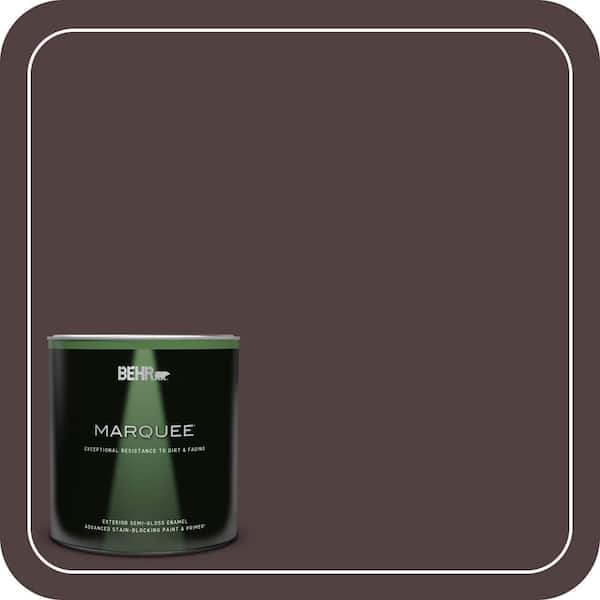 BEHR MARQUEE 1 qt. #BXC-87 Rich Bordeaux Semi-Gloss Enamel Exterior Paint & Primer