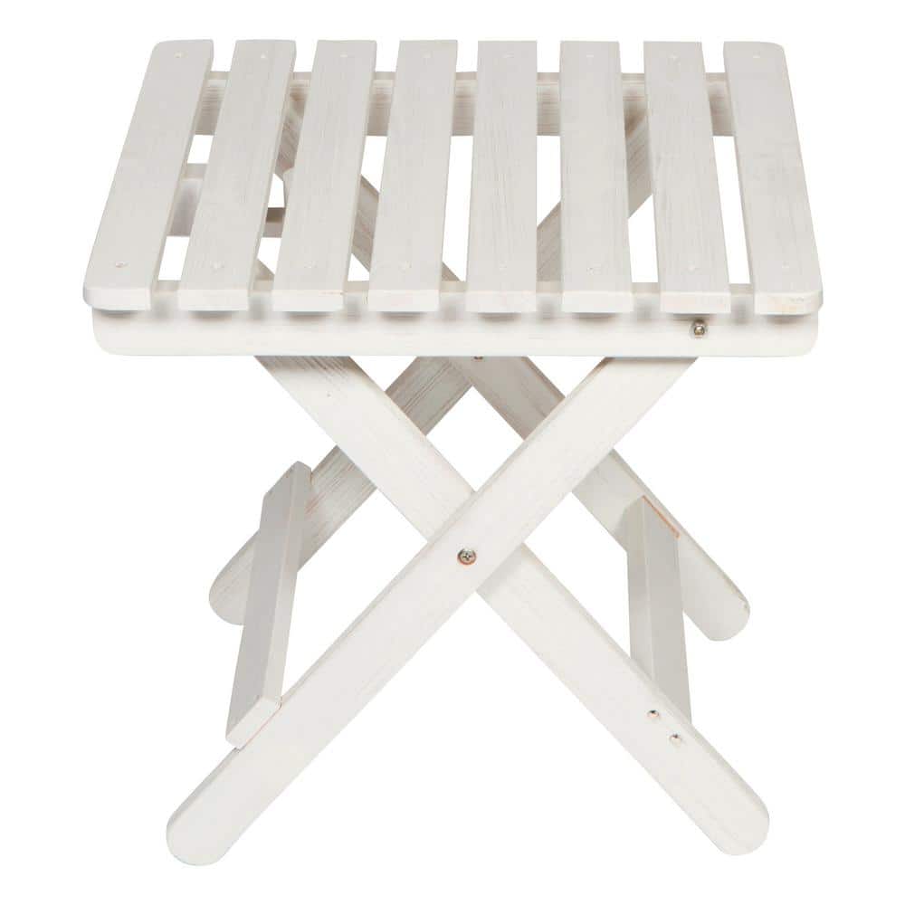 Shine Company Adirondack Eggshell White Square Wood Outdoor