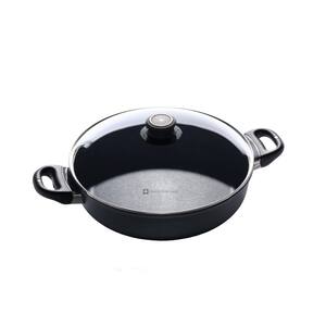 Classic Series Induction 3.7 qt. Cast Aluminum Nonstick Saute Pan in Gray with Glass Lid