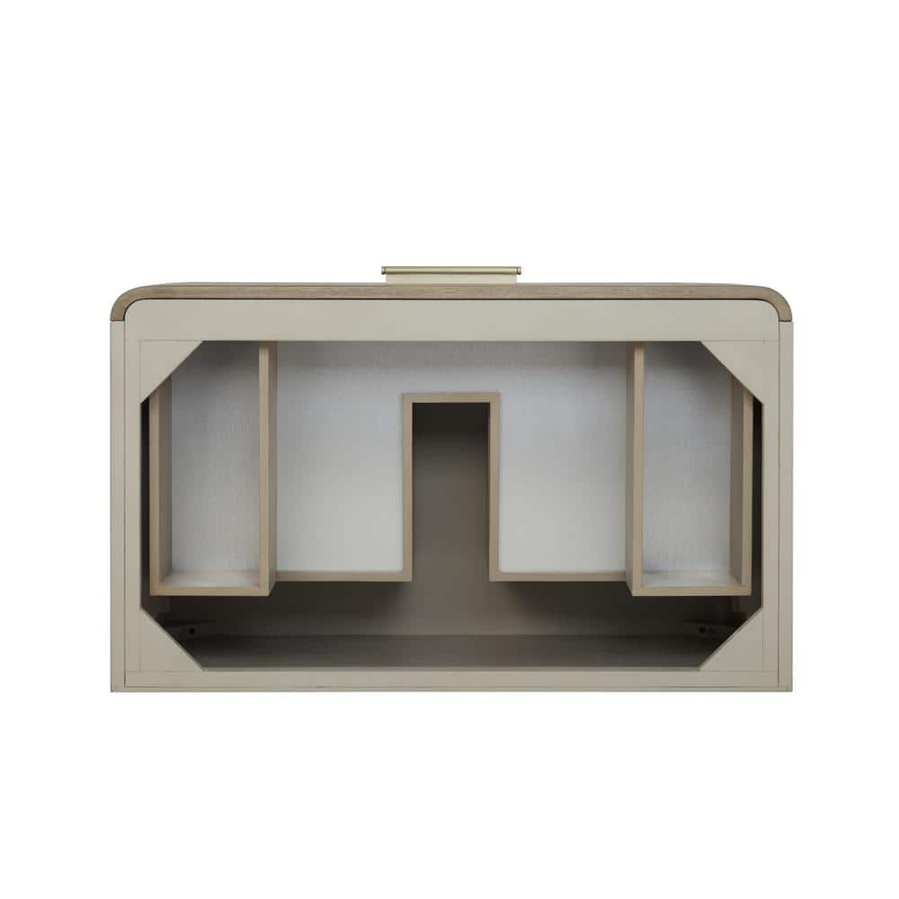 Lucian 36" Pebble Oak Single Vanity with Brass Hardware