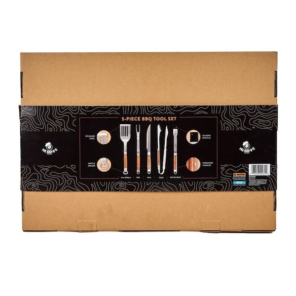 Mr. Bar-B-Q 5-Piece Rosewood Grilling Set in Gift Box 02136YKB