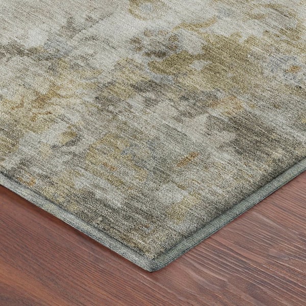 Mayfield Premium Machine Washable Abstract AMF2301 Taupe 9 ft. x 12 ft. Area Rug