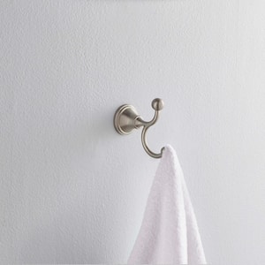 Crestfield Double Towel Hook in Brushed Nickel