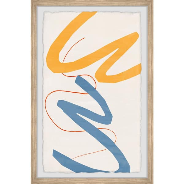 Unbranded "Borders of Passion" by Marmont Hill Framed Abstract Art Print 24 in. x 16 in.