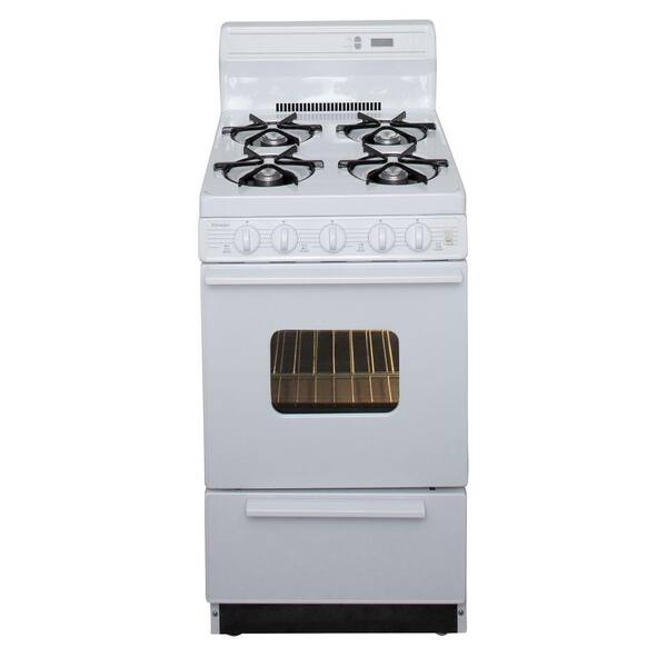 Premier 20 in. 2.42 cu. ft. Freestanding Gas Range in White