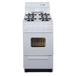 20 in. 2.42 cu. ft. Freestanding Gas Range in White