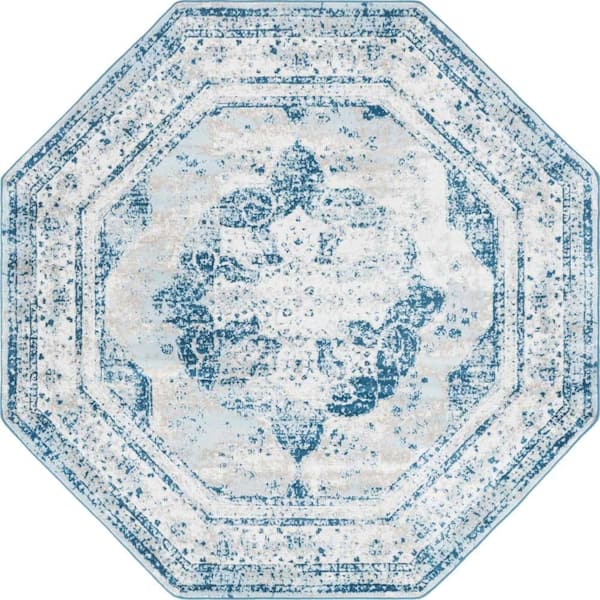 Sofia Salle Garnier Blue 8 ft. x 8 ft. Area Rug