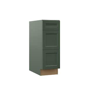 Designer Series Melvern 12 in. W x 24 in. D x 34.5 in. H Assembled Shaker Drawer Base Kitchen Cabinet in Forest