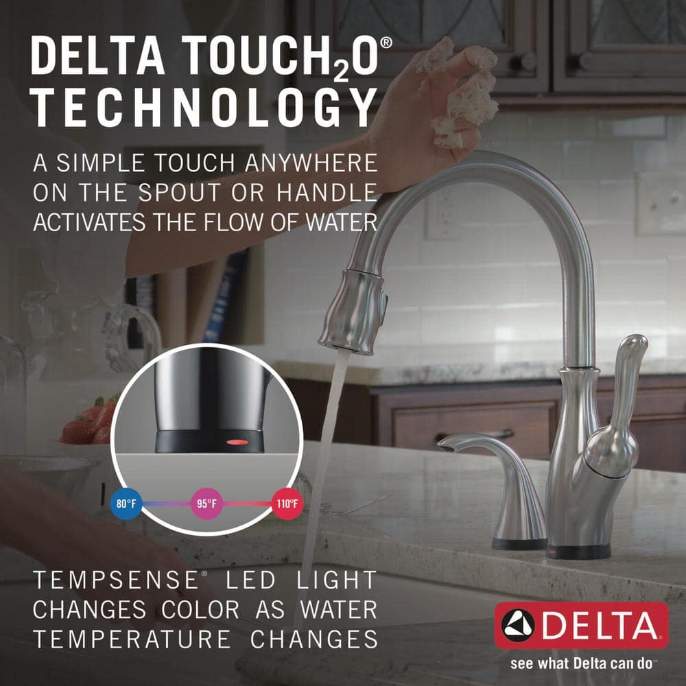 Arctic Stainless Steel Pull-Down Kitchen Faucet with Touch Control