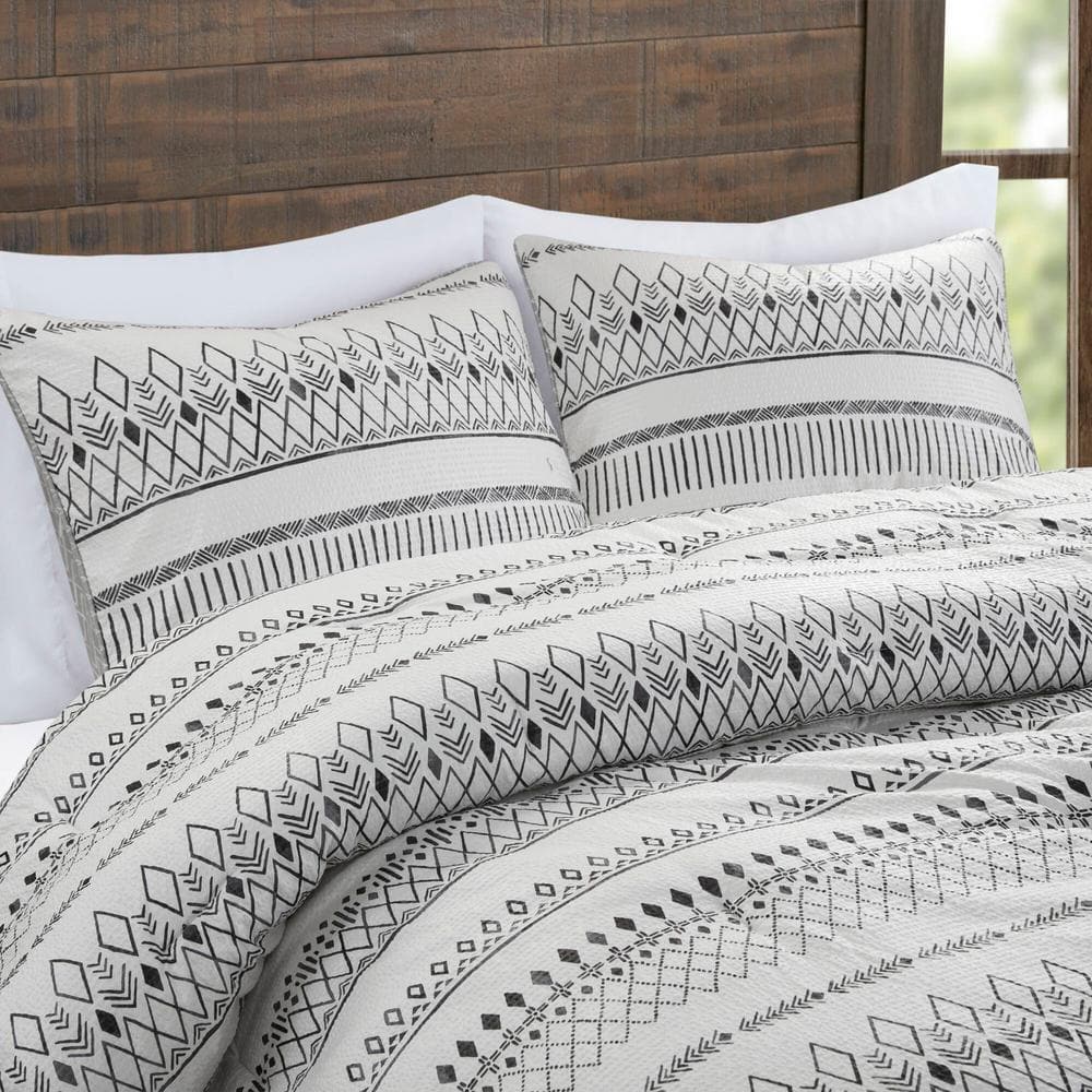 Full Gray Microfiber Reversible Comforter Set with Decorative Pillows