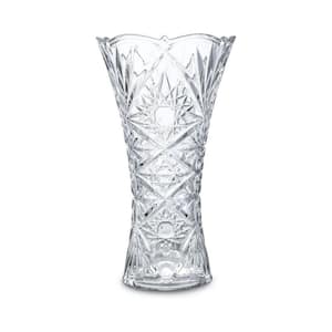 9.2 in. Clear Glass Round Decorative Vase