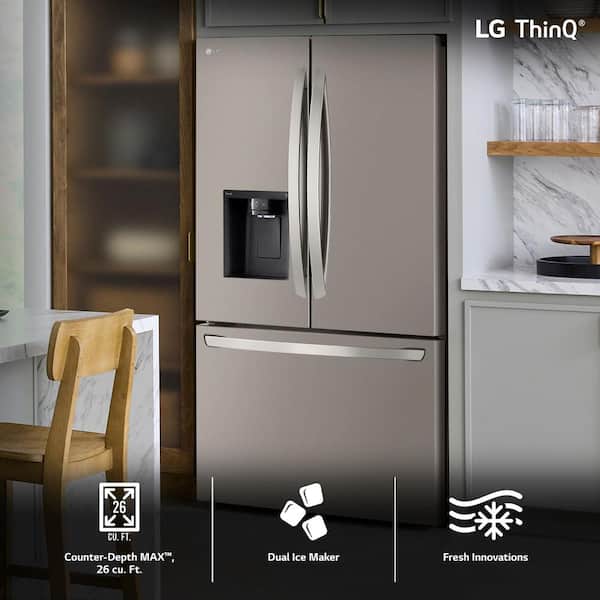 LG 26 cu. ft. Smart Counter-Depth MAX French Door Refrigerator 
