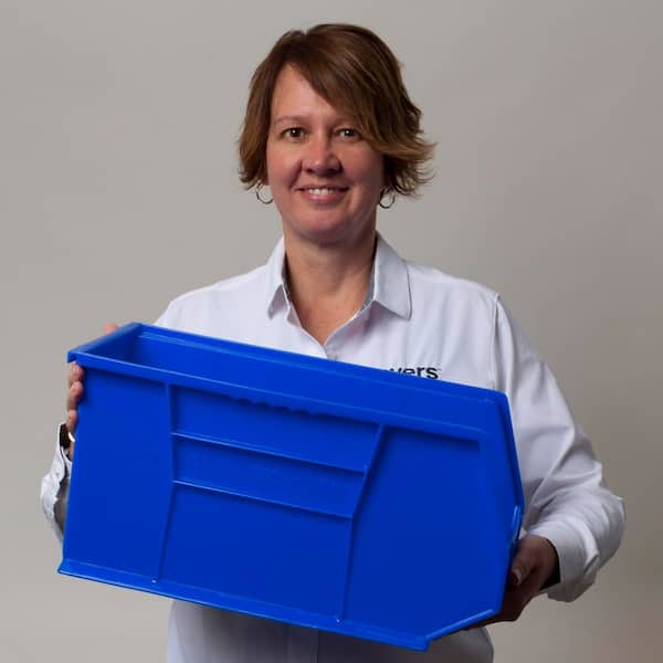 Akro-Mils 30265 Plastic Stackable Storage Bins, 18 in. x 8-1/4 in