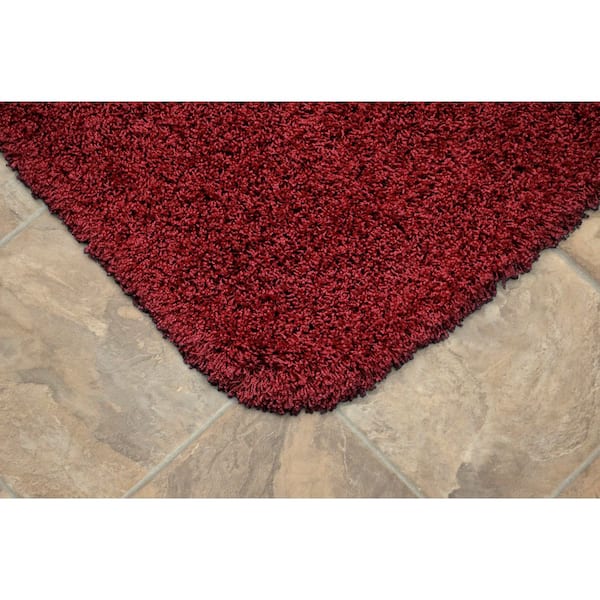 Jazz Chili Pepper Red 21 in. x 34 in. Washable Bathroom 2-Piece Rug Set