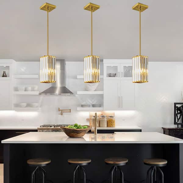 Rectangle Chandelier Crystal Pendant Light For Kitchen Island Elara Gold Crystal Rectangular Chandelier – Luxury Lighting Statement For Dining Room Kitchen Island Lighting Sofary