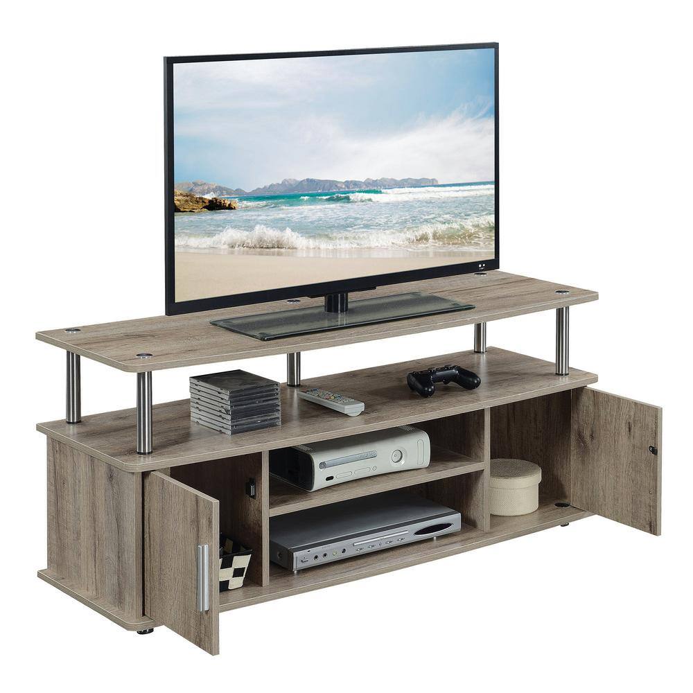 Monterey Sandstone Wood 48" TV Stand with Cabinet Storage