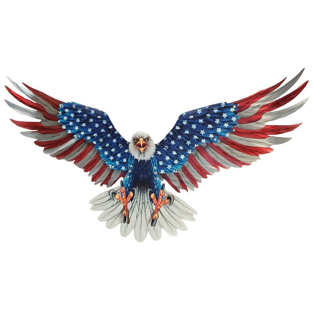 Screaming Eagle 36 in. Metal Wall Art 101210147 - The Home Depot