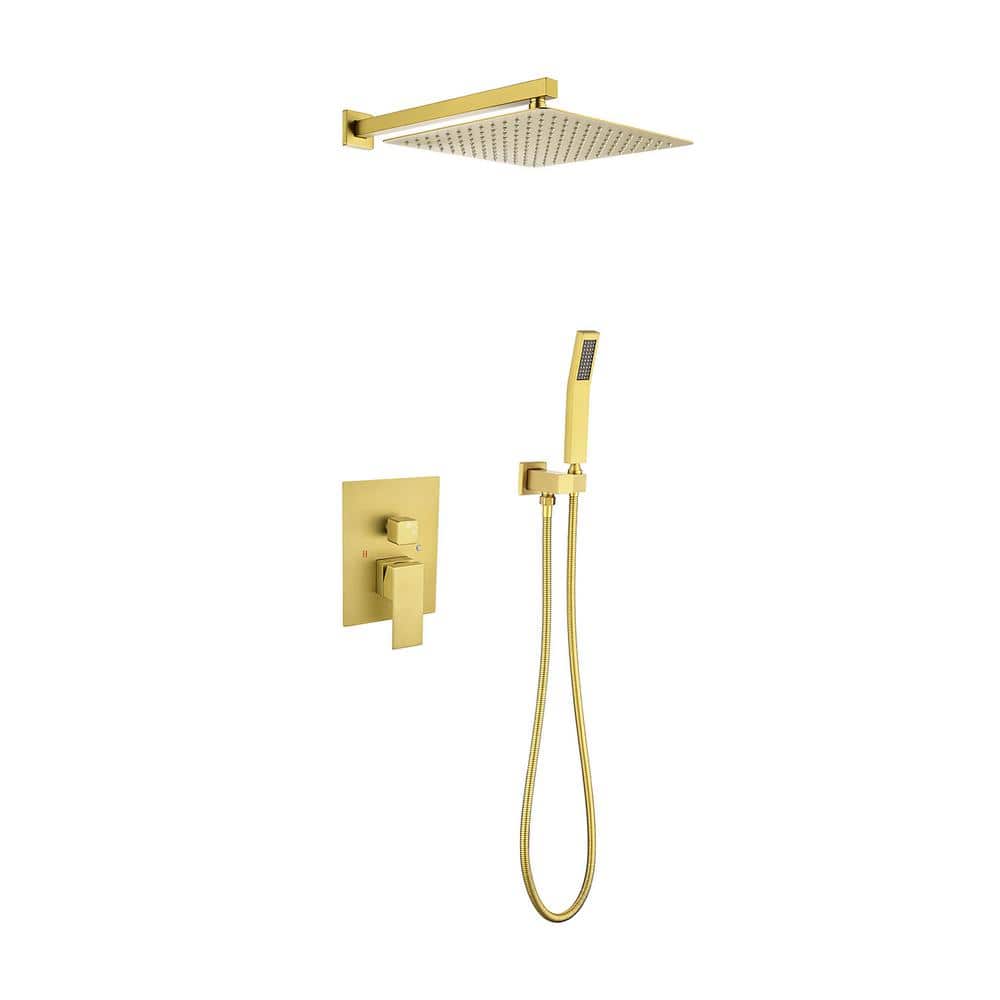 10 in. Single Handle 2-Spray Shower Faucet 2.0 GPM with Pressure Balance an
