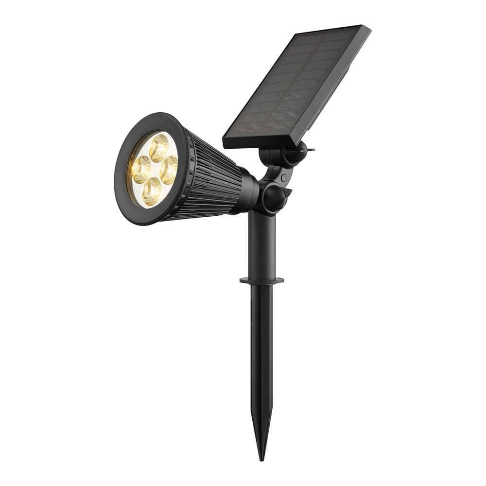 15.5 in. Warm White LED Solar Spot Light Holiday Yard Stake