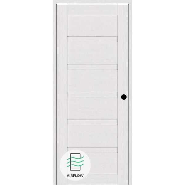 Belldinni Louver Diy-Friendly 32 in. x 80 in. Left-Hand Binaco Noble Wood Composite Single Swing Interior Door