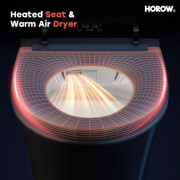 Power-Saving Elongated Smart Bidet Toilet 1.11 GPF in White with Tank, Auto Flush, Instant Warm Water and Heated Seat