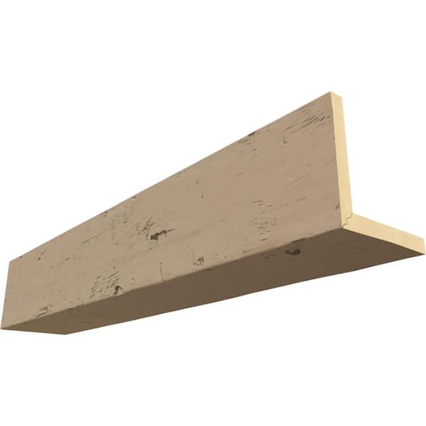 Ekena Millwork Endurathane 8 in. H x 8 in. W x 10 ft. L Knotty Pine Almond Faux Wood Beam