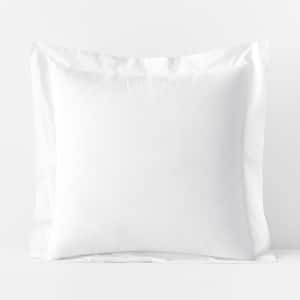 Legends Hotel White Solid Supima Cotton Percale Euro Sham